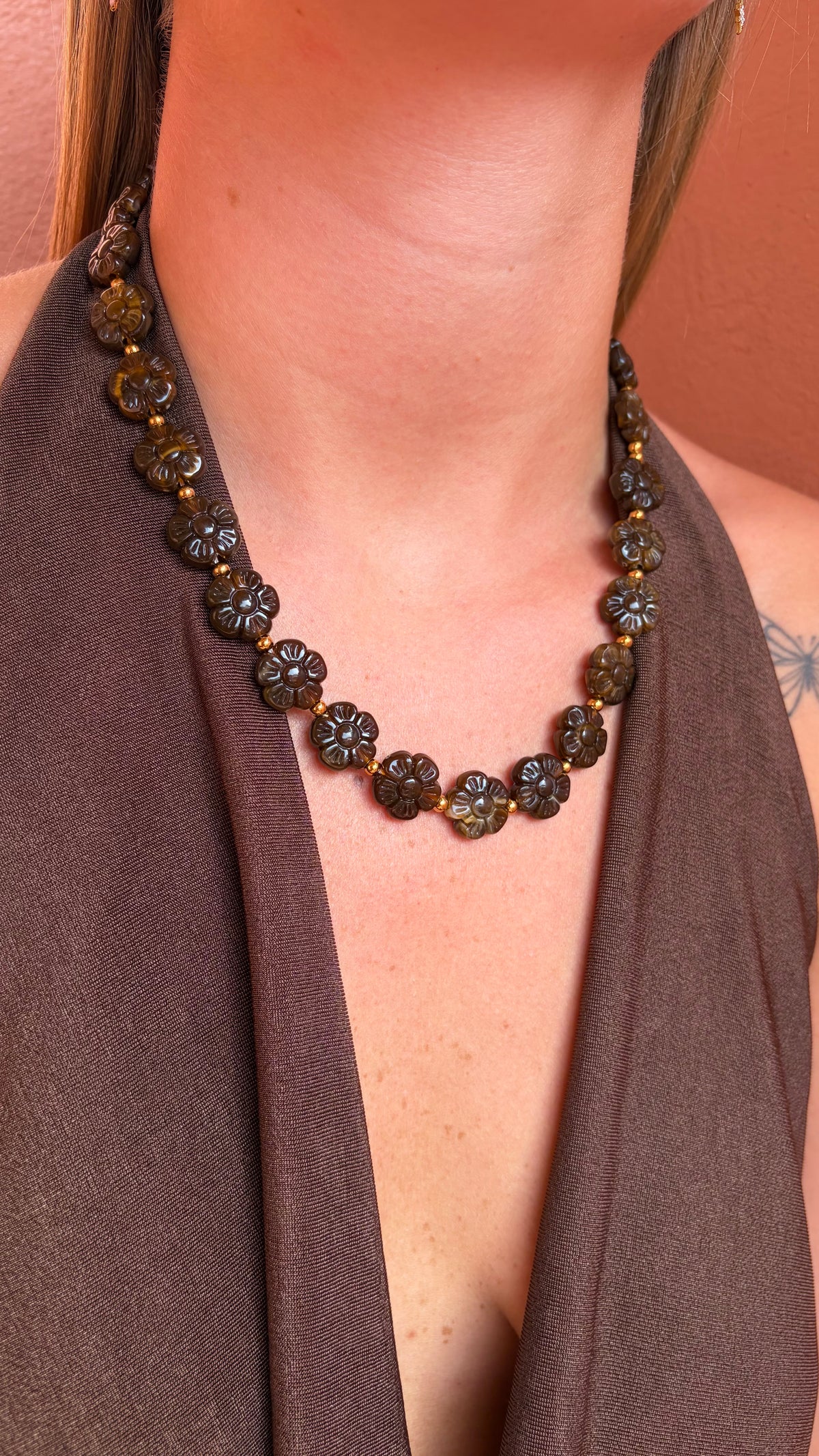 COLLIER SOFYA MARRON