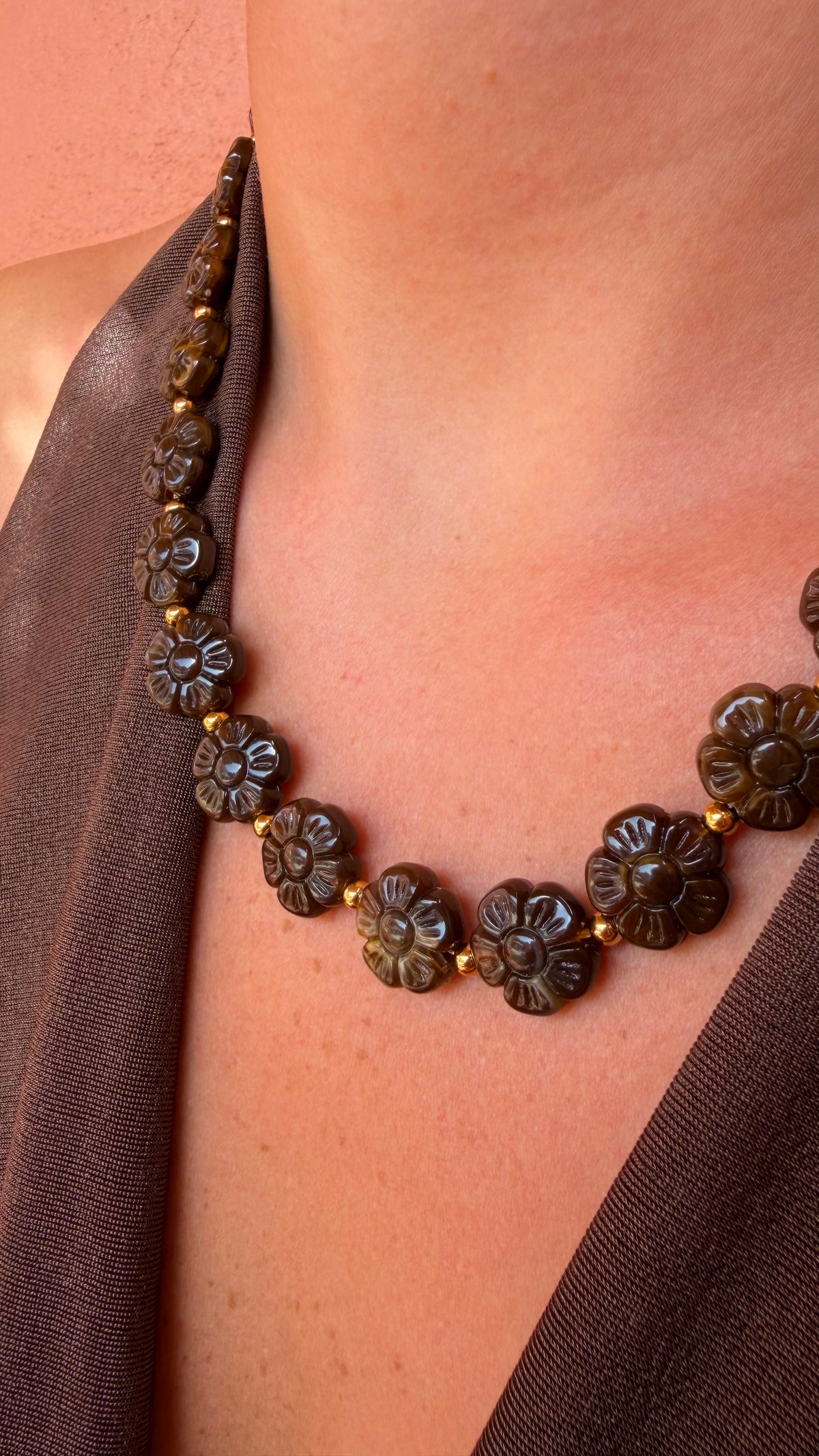 COLLIER SOFYA MARRON